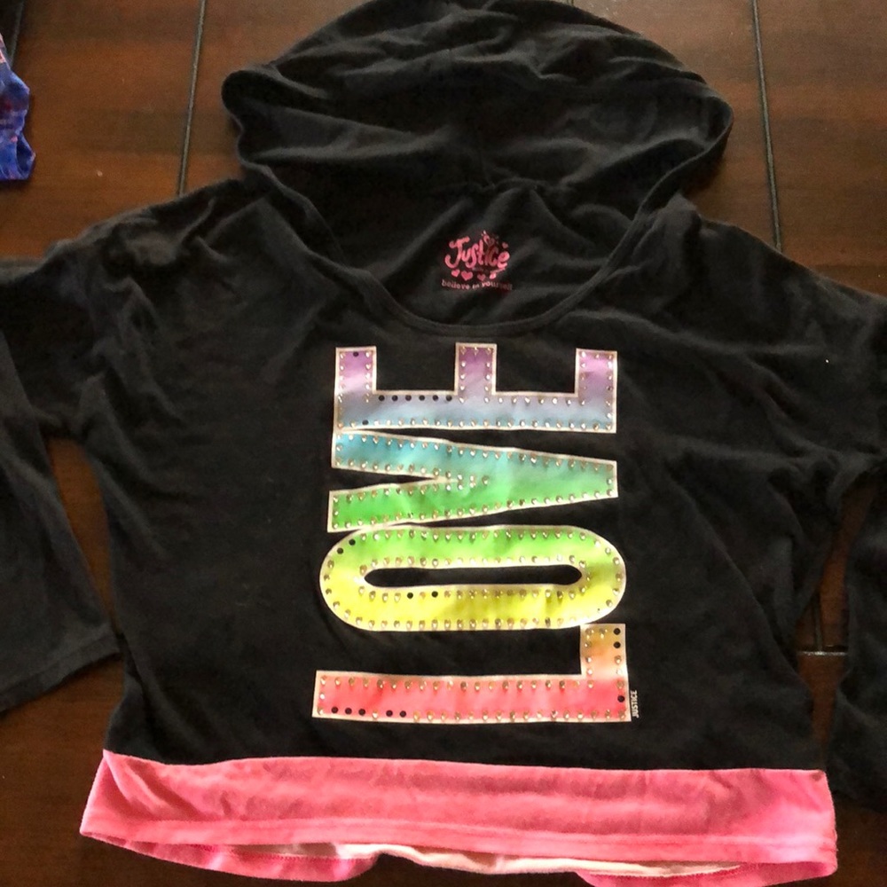 Girls Justice “love” top